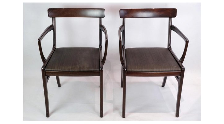 Mahogany Rungstedlund Armchairs by Ole Wancher, Set of 2-UY-1271332