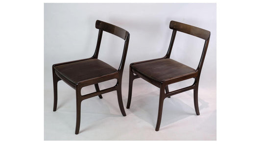 Mahogany Rungstedlund Dining Chairs by Ole Wancher, Set of 2