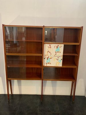 Mahogany Shelf with Bronze Tips by Osvaldo Borsani, 1950s-IJR-823731