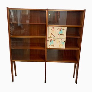 Mahogany Shelf with Bronze Tips by Osvaldo Borsani, 1950s-IJR-823731