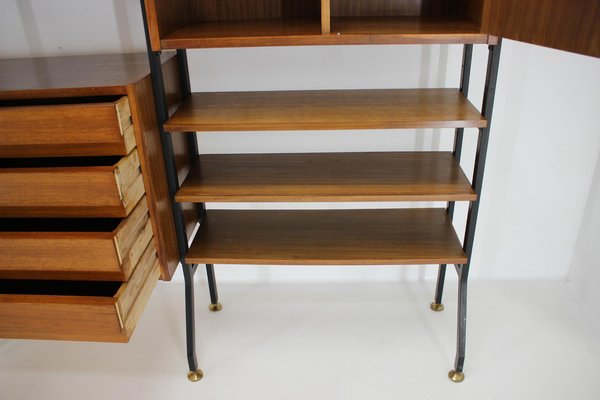 Mahogany Shelving System, Italy, 1960s-TZ-1744441