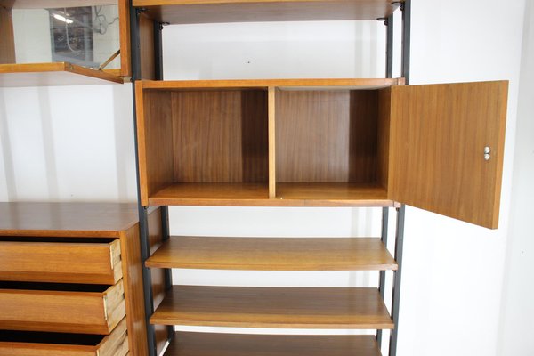 Mahogany Shelving System, Italy, 1960s-TZ-1744441