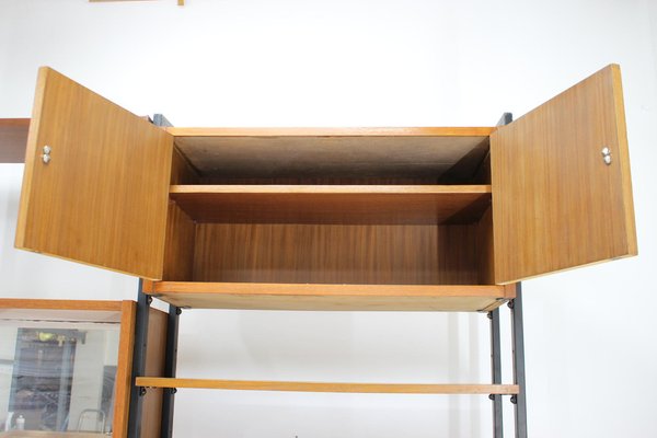 Mahogany Shelving System, Italy, 1960s-TZ-1744441