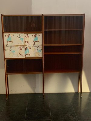 Mahogany Showcase with Bronze Tips by Osvaldo Borsani, 1950s-IJR-823769