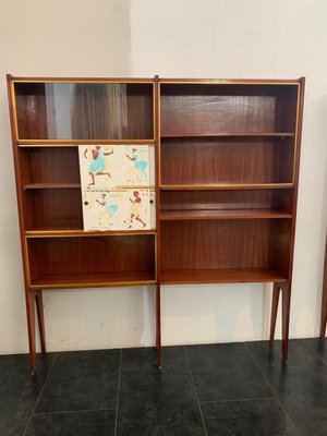 Mahogany Showcase with Bronze Tips by Osvaldo Borsani, 1950s-IJR-823769