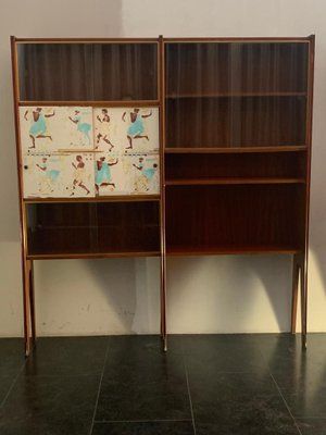 Mahogany Showcase with Bronze Tips by Osvaldo Borsani, 1950s-IJR-823769