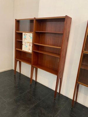 Mahogany Showcase with Bronze Tips by Osvaldo Borsani, 1950s-IJR-823769