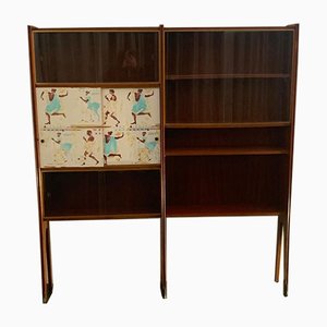 Mahogany Showcase with Bronze Tips by Osvaldo Borsani, 1950s-IJR-823769