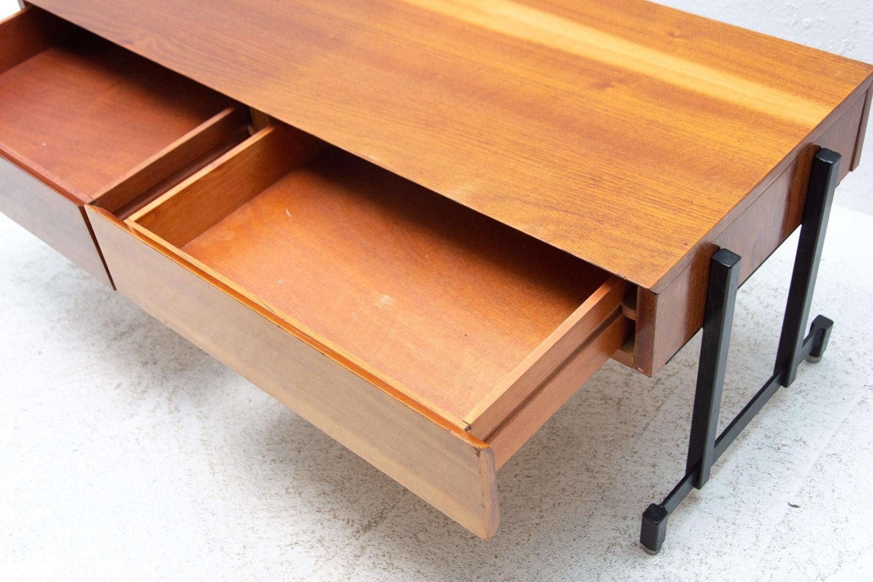 Mahogany Side or TV Table, Czechoslovakia, 1970s