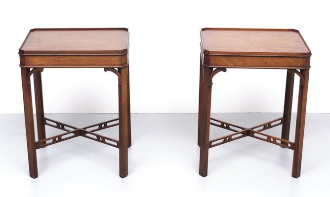 Mahogany Side Tables by Bevan Funnell for Reprodux England, 1960s, Set of 2-GCG-1240760