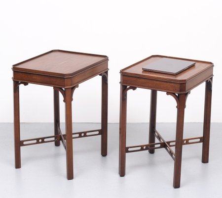 Mahogany Side Tables by Bevan Funnell for Reprodux England, 1960s, Set of 2-GCG-1240760