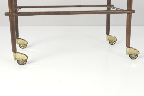 Mahogany Tea Trolley by Cesare Lacca for Cassina, 1950s-LOB-809042