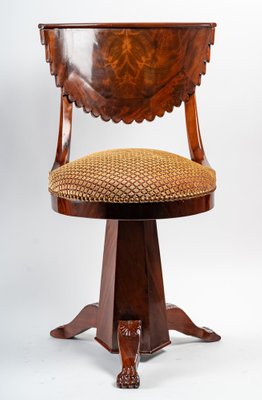 Mahogany Veneer Chair, 19th-Century