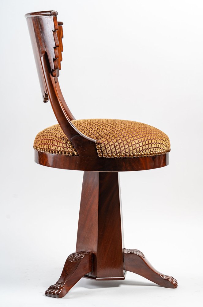 Mahogany Veneer Chair, 19th-Century