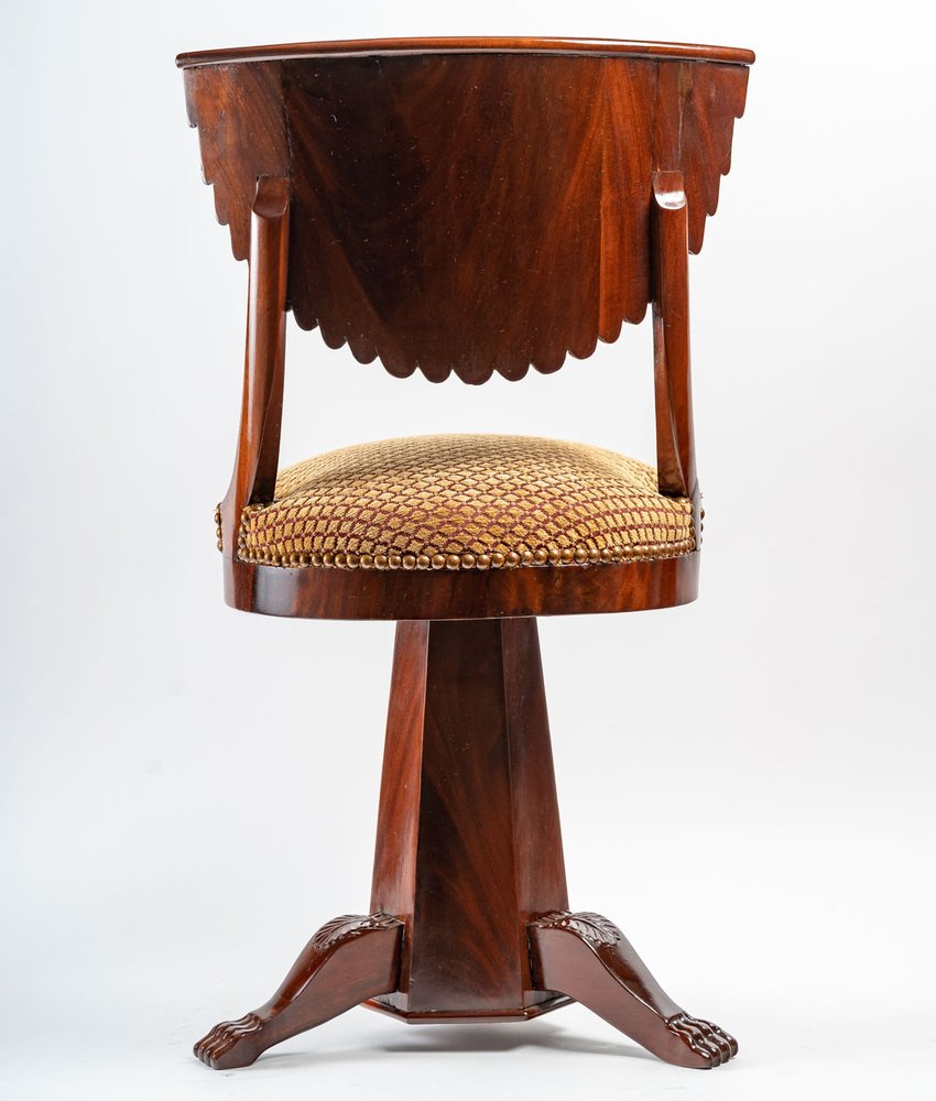 Mahogany Veneer Chair, 19th-Century