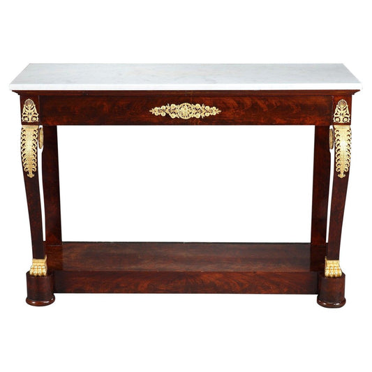 Mahogany Veneer Console