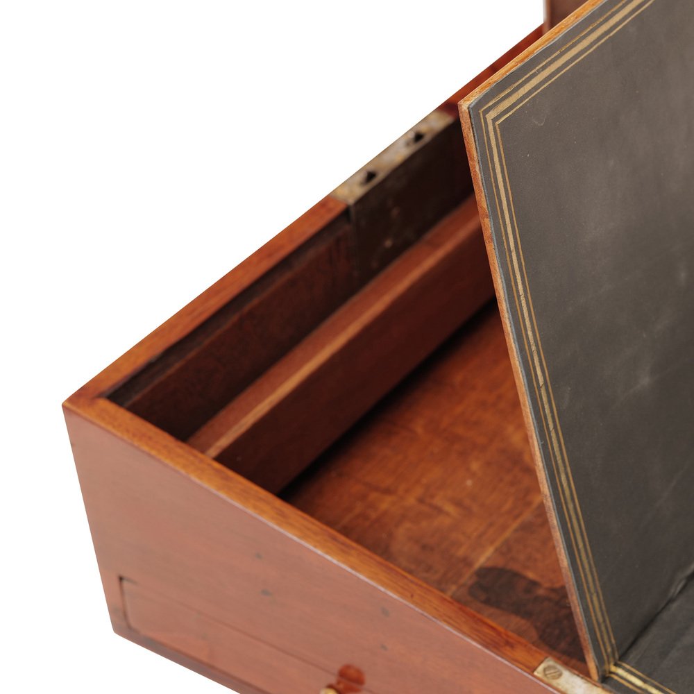 Mahogany Writing Box with Leather Pad, England, 1830s