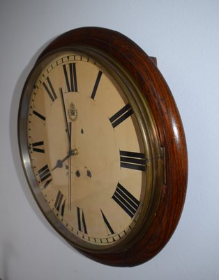 Mahogany WWII Royal Air Force Wall Clock by F. W. Elliott-VA-1226618