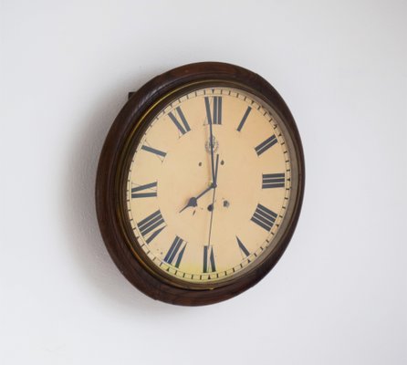 Mahogany WWII Royal Air Force Wall Clock by F. W. Elliott-VA-1226618