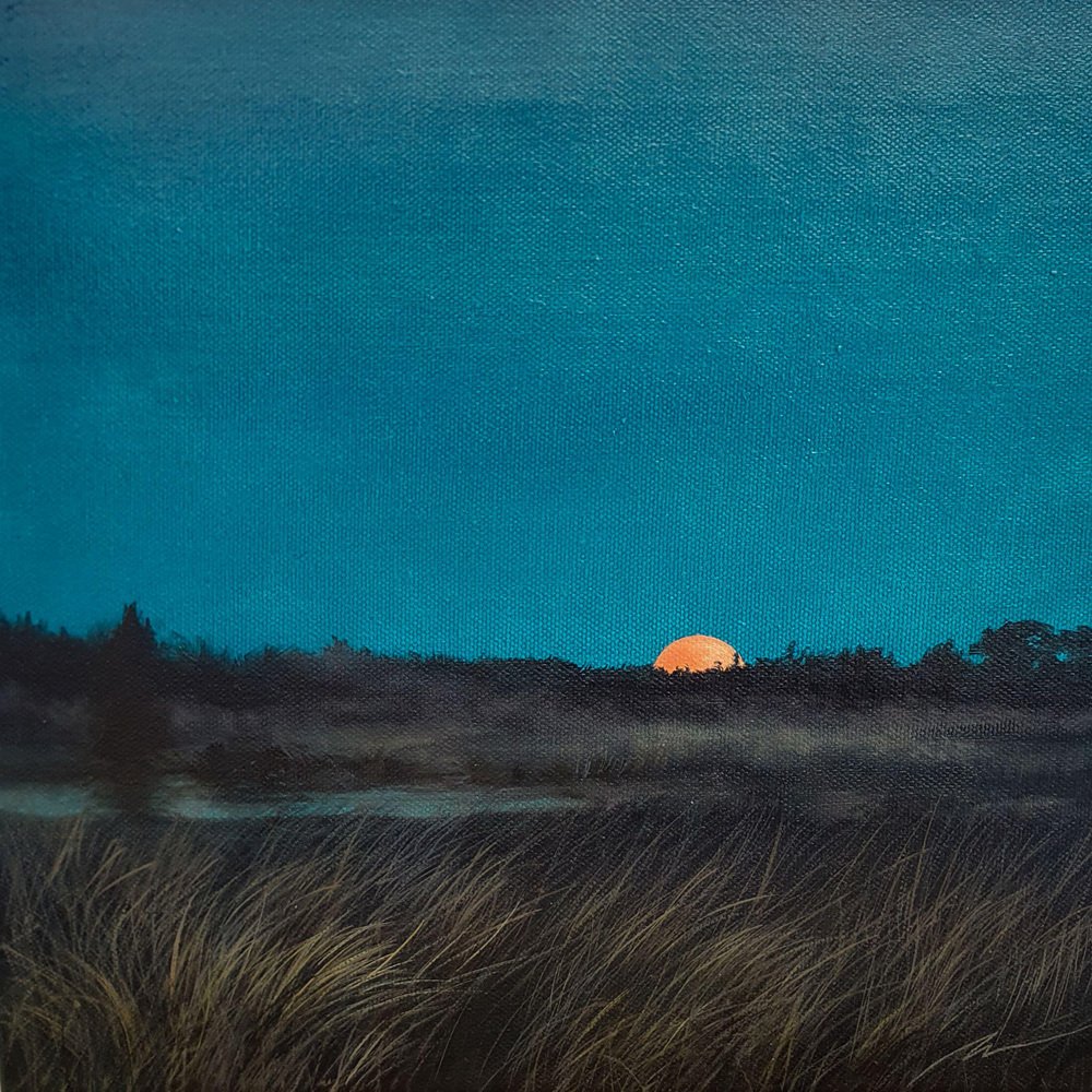 Maija Muizniece, The Evening Wakes Up, Oil on Canvas, 2024