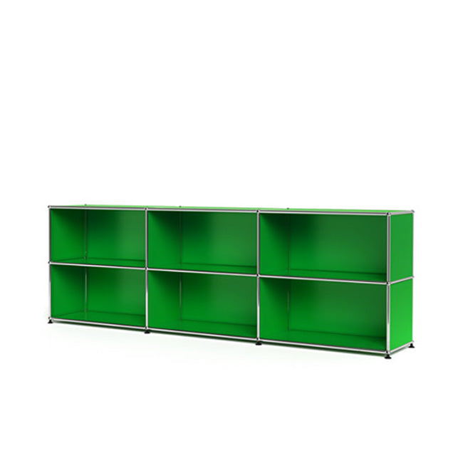 3x2 Modular Metal Sideboard with 0 door [W(750+750+750)XD350XH(350+350)] by Usm #USM Green