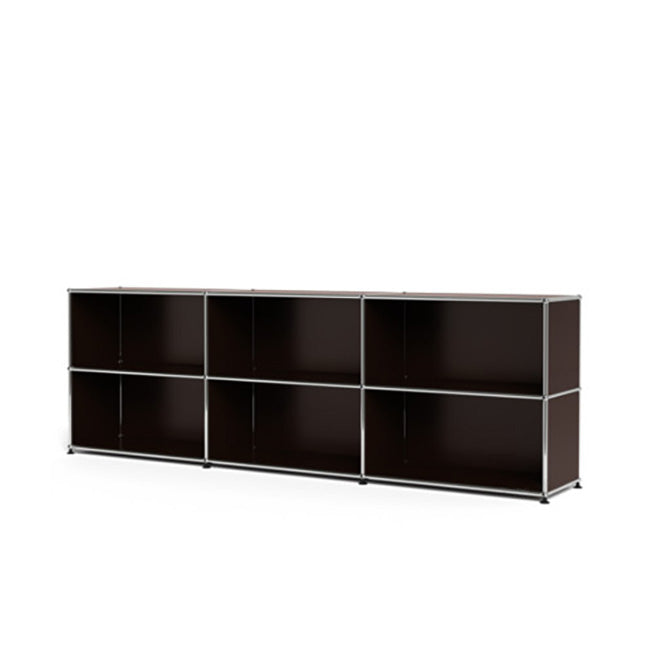 3x2 Modular Metal Sideboard with 0 door [W(750+750+750)XD350XH(350+350)] by Usm #USM Brown