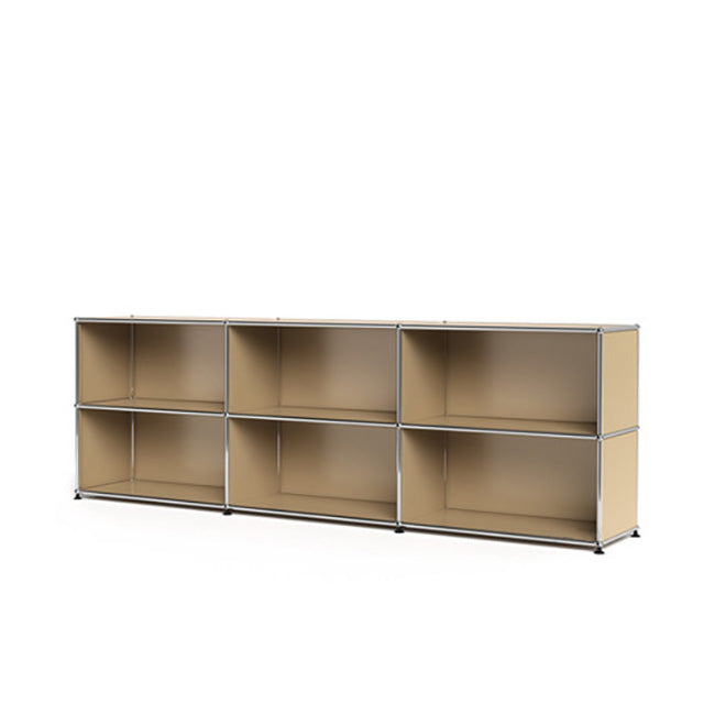 3x2 Modular Metal Sideboard with 0 door [W(750+750+750)XD350XH(350+350)] by Usm #USM Beige