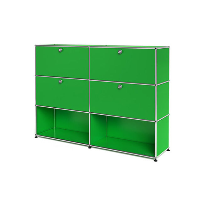 2x3 Modular Metal Highboard with 4 top doors [W(750+750)XD350XH(350+350+350)] by Usm #USM Green