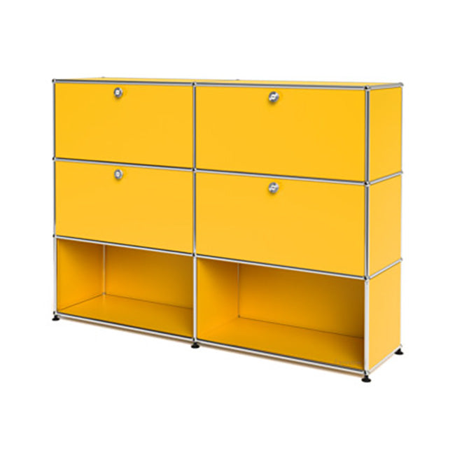 2x3 Modular Metal Highboard with 4 top doors [W(750+750)XD350XH(350+350+350)] by Usm #Golden Yellow [RAL 1004]