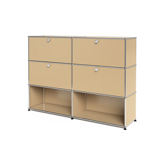 2x3 Modular Metal Highboard with 4 top doors [W(750+750)XD350XH(350+350+350)] by Usm #USM Beige