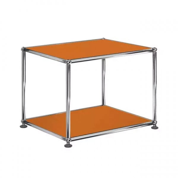 1x1 Metal Side Table [W500XD350XH350] by Usm #Pure Orange [RAL 2004]