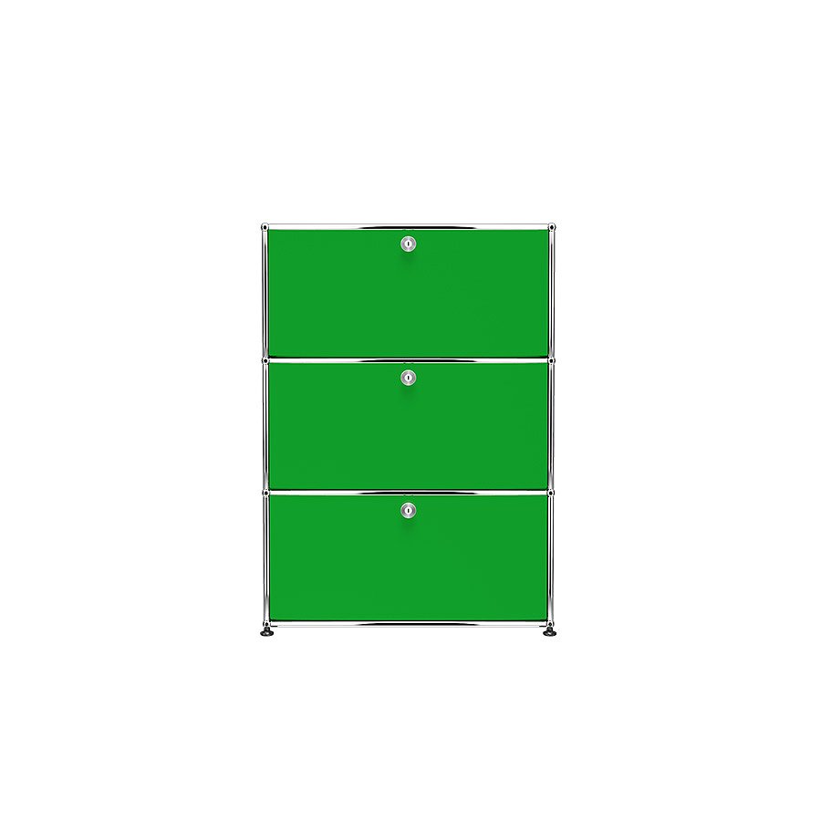 1x3 Modular Metal Highboard with 3 doors [W750XD350XH(350+350+350)] by Usm #USM Green