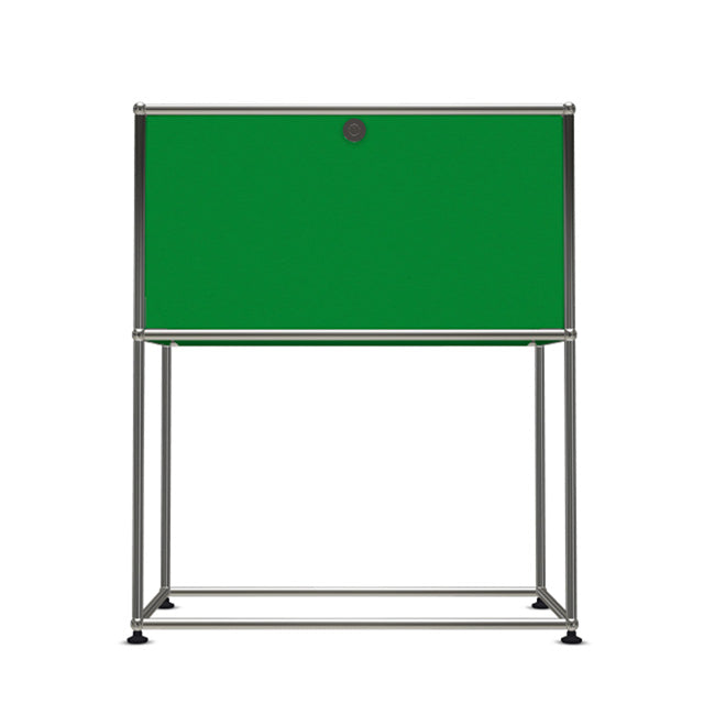 1x2 Modular Metal Sideboard with 1 top door & 0 pannel [W750XD350XH(500+395)] by Usm #USM Green