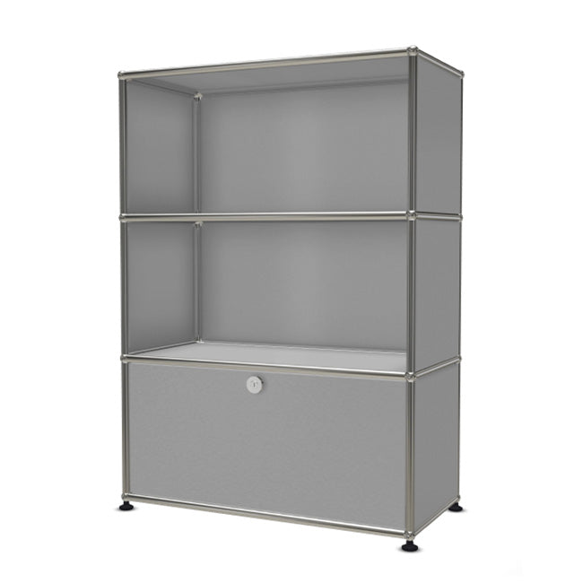 1x3 Modular Metal Highboard with 1 bottom door [W750XD350XH(350+350+350)] by Usm #USM Matte Silver