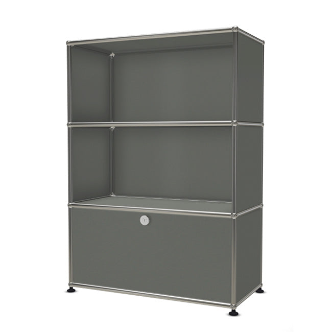 1x3 Modular Metal Highboard with 1 bottom door [W750XD350XH(350+350+350)] by Usm #USM Mid-Gray