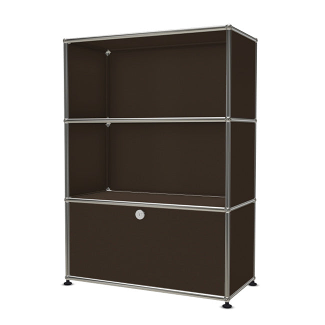 1x3 Modular Metal Highboard with 1 bottom door [W750XD350XH(350+350+350)] by Usm #USM Brown