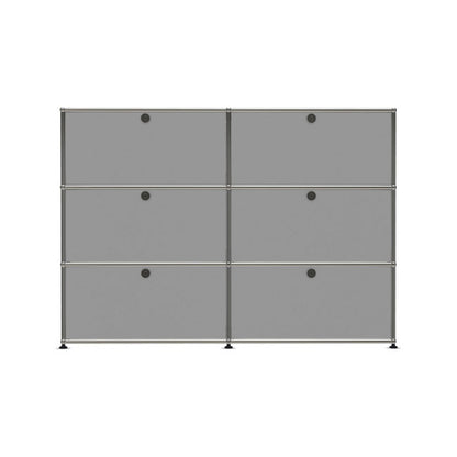 2x3 Modular Metal Sideboard with 6 doors [W(750+750)XD350XH(350+350+350)] by Usm #USM Matte Silver