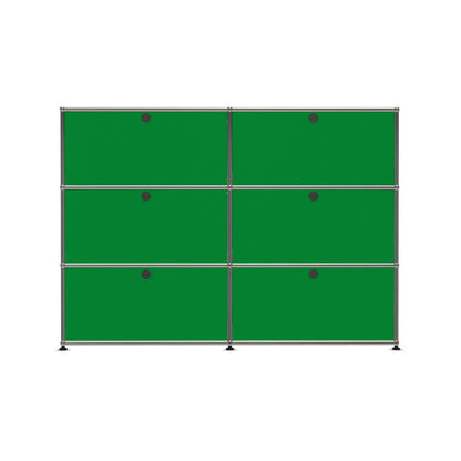 2x3 Modular Metal Sideboard with 6 doors [W(750+750)XD350XH(350+350+350)] by Usm #USM Green