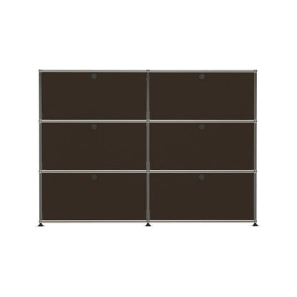 2x3 Modular Metal Sideboard with 6 doors [W(750+750)XD350XH(350+350+350)] by Usm #USM Brown