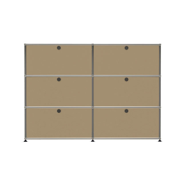 2x3 Modular Metal Sideboard with 6 doors [W(750+750)XD350XH(350+350+350)] by Usm #USM Beige