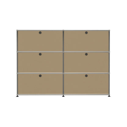 2x3 Modular Metal Sideboard with 6 doors [W(750+750)XD350XH(350+350+350)] by Usm #USM Beige