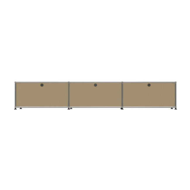 3x1 Modular Metal Sideboard with 3 doors [W(750+750+750)XD350XH350] by Usm #USM Beige