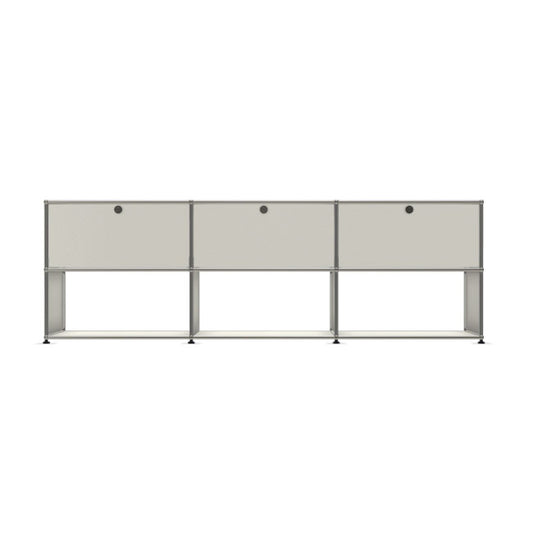 3x2 Modular Metal Sideboard with 3 top doors & 3-2-2 Pannels [W(750+750+750)XD350XH(350+350)] by Usm #Pure White [RAL 9010]