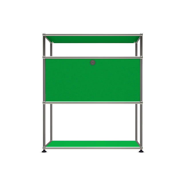 1x3 Modular Metal Highboard with 1 middle door & 1-1 pannel [W750XD350XH(350+350+175)] by Usm #USM Green