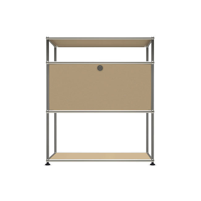 1x3 Modular Metal Highboard with 1 middle door & 1-1 pannel [W750XD350XH(350+350+175)] by Usm #USM Beige