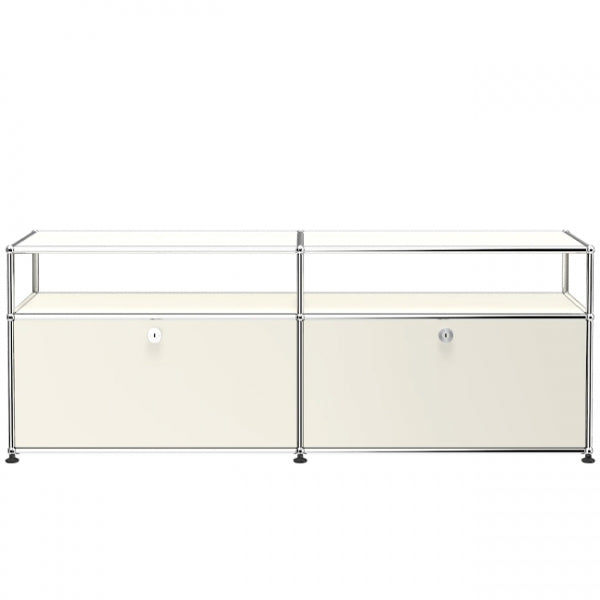 2x2 Modular Metal Sideboard with 2 bottom doors & 1-1 pannel [W(750+750)XD350XH(350+175)] by Usm #Pure White [RAL 9010]