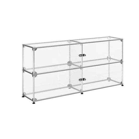 2x2 Glass Modular Sideboard with 4 doors [W(750+750)XD350XH(350+350)] by Usm #Glass