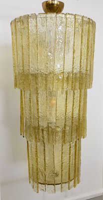 Majestic and Monumental Golden Murano Glass Chandelier, Italy, 1980s-JPQ-2042017