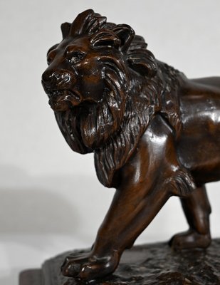 Majestic Lion Sculpture by Edouard Delabrierre, 1900s-RVK-1348269