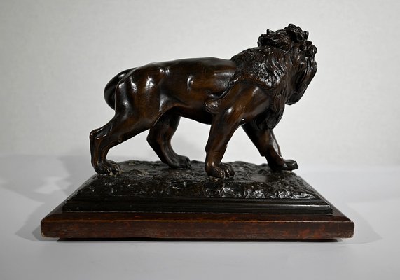 Majestic Lion Sculpture by Edouard Delabrierre, 1900s-RVK-1348269